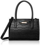 Nautica Women's Sandy Jr. Top Handel Satchel With Removable Crossbody Strap, Black (Embossed Logo), One Size