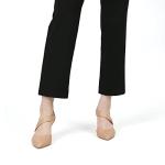 DREAM PAIRS Women's High Heels Pumps Dress Closed Pointed Toe Comfortable D'Orsay Pumps Shoes for Work Office Wedding Dancing Charmane,Size 8,Nude-Pu,SDPU2350W