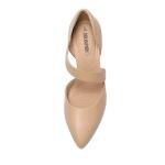 DREAM PAIRS Women's High Heels Pumps Dress Closed Pointed Toe Comfortable D'Orsay Pumps Shoes for Work Office Wedding Dancing Charmane,Size 8,Nude-Pu,SDPU2350W