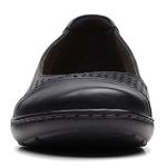 Clarks Collection Women's Cora Iris Ballet Flat, Black Leather, 10 Medium US