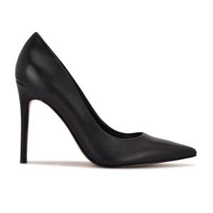 Nine West Women's Fresh Pump, Black Leather, 8.5
