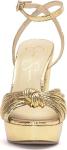 Jessica Simpson Womens Immie Platform Sandal with Ankle Strap, Gold, 8