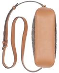 Calvin Klein Women's Lucy Triple Compartment Crossbody, Brown/Khaki/Caramel Embossed, One Size
