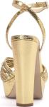 Jessica Simpson Womens Immie Platform Sandal with Ankle Strap, Gold, 8