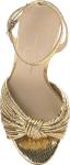 Jessica Simpson Womens Immie Platform Sandal with Ankle Strap, Gold, 8