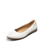 DREAM PAIRS Women’s Comfortable Ballet Dressy Work Flats, Round Toe Slip on Office Shoes,Size 9,White,SDFA2312W