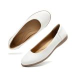 DREAM PAIRS Women’s Comfortable Ballet Dressy Work Flats, Round Toe Slip on Office Shoes,Size 9,White,SDFA2312W