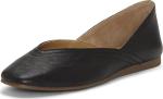 Lucky Brand Women's Alba Ballet Flat with Square Toe, Black, 10 M US