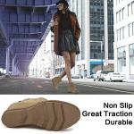 Athlefit Women's Wedge Boots Comfortable Ankle Wedge Khaki Booties Size 8.5