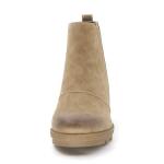 Athlefit Women's Wedge Boots Comfortable Ankle Wedge Khaki Booties Size 8.5