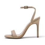 DREAM PAIRS Nude Heels Women?s High Stilettos Sexy Open Toe Dress Shoes Ankle Strappy Wedding Party Club Dance Pumps Sandals Size 10 US SDHS2214W