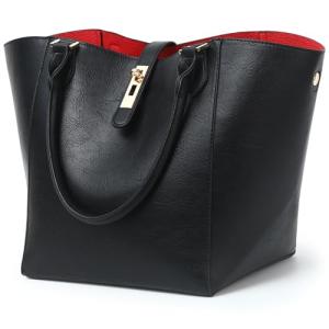 sqlp Large Work Tote Bag for Women Designer Purses and Handbags Big Bucket bags Womens Travel Shoulder Bag Black