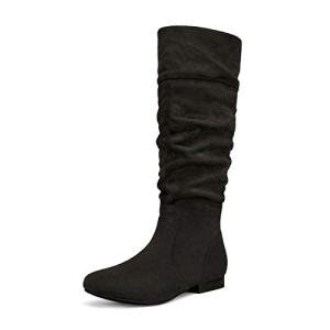 DREAM PAIRS Women's Knee High Pull On Fall Weather Winter Boots,Size 9.5,Black,BLVD