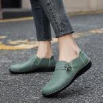 LAZYPOP Women's Classic Comfort Green Leather Loafers Cute Slip-Ons Casual Dress Shoes Lightweight Walking Flats Everyday Work Shoes 6 M US 1808MLV-6