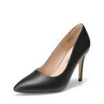 DREAM PAIRS Women's Closed Toe High Heels Dress Pointed Toe Wedding Pump Shoes,Size 6,Black/Pu