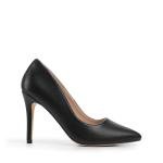 DREAM PAIRS Women's Closed Toe High Heels Dress Pointed Toe Wedding Pump Shoes,Size 6,Black/Pu
