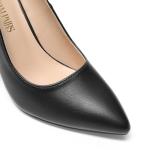 DREAM PAIRS Women's Closed Toe High Heels Dress Pointed Toe Wedding Pump Shoes,Size 6,Black/Pu