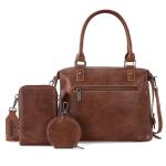 Wrangler 3Pcs Doctor Bag Set for Women, Top Handle Satchel Purse Barrel Handbags Cell Phone Purse Leather Hobo Bags WG48S-S5110BR