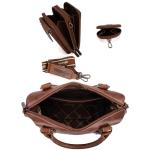 Wrangler 3Pcs Doctor Bag Set for Women, Top Handle Satchel Purse Barrel Handbags Cell Phone Purse Leather Hobo Bags WG48S-S5110BR