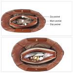 BOSTANTEN Women's Leather Designer Handbags Tote Purses Shoulder Bucket Bags Brown