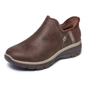 Skechers Women's Easy Going-Modern Hour-Hands Free Slip-Ins Ankle Boot, Chocolate, 9