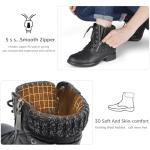 STQ Women's Fashion Boots Women's Combat Booties Black 9