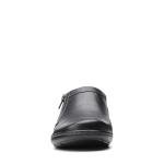 Clarks Black Leather Moccasin Slip-Ons for Women