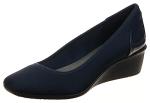 AK Anne Klein Sport Women's Wisher Fabric Wedge Pump, Navy, 7.5 M US