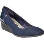 AK Anne Klein Sport Women's Wisher Fabric Wedge Pump, Navy, 7.5 M US