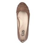 CLIFFS BY WHITE MOUNTAIN Women's Shoes Clara Ballet Flat, Cognac/Burnished/Smooth, 7 W