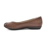 CLIFFS BY WHITE MOUNTAIN Women's Shoes Clara Ballet Flat, Cognac/Burnished/Smooth, 7 W