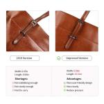 Kattee Vintage Genuine Leather Tote Shoulder Bag for Women Satchel Handbag with Top Handles