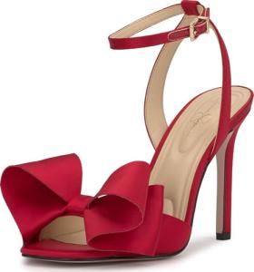 Jessica Simpson Olivine Bow Heeled Sandal, Red Muse, 8