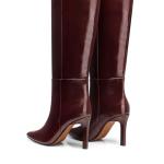 CELLENZ Womens Knee High Boots: Comfortable Stiletto Heels Boots - Heeled Wide Calf Tall Booties Women - Brown Leather Heeled Fall Boot Night Out Dancing Size 7