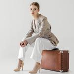 DREAM PAIRS Women's Closed Toe High Heels Dress Pointed Toe Wedding Pump Shoes,Size 7.5,Nude/Nubuck