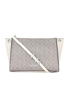 Calvin Klein Reyna Crossbody, Almond/Taupe/White Logo