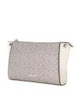Calvin Klein Reyna Crossbody, Almond/Taupe/White Logo