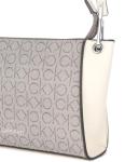 Calvin Klein Reyna Crossbody, Almond/Taupe/White Logo