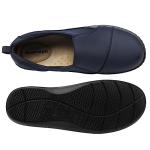 Hueneph Women's Comfort Navy Leather Loafers Cute Casual Slip On Lightweight Walking Flats Everyday Work Shoes 7 M US 2305-LAN070