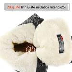 mysoft Women's Winter Snow Boots Waterproof Insulated Mid-Calf Booties, Fur-lined Lace Up Shoes for Outdoor