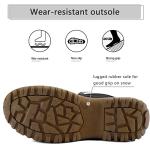 mysoft Women's Winter Snow Boots Waterproof Insulated Mid-Calf Booties, Fur-lined Lace Up Shoes for Outdoor