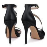 CELLENZ Stiletto Women High Heels: Platform Heel for Women Sexy Dressy - Black Heels Prom Comfortable - Strappy Heeled Sandals Size 7.5