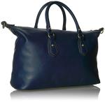 Tommy Hilfiger Women's Satchel Jaden Handbag, Navy Polyvinyl Chloride