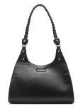 Calvin Klein Shelly Novelty Satchel, Black/Silver Mix, One Size