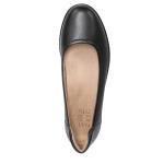Naturalizer Womens Flexy Comfortable Slip On Round Toe Ballet Flats ,Black Leather,6 M US