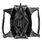 Calvin Klein Shelly Novelty Satchel, Black/Silver Mix, One Size