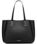 Calvin Klein Jett Organizational Tote, Black/Silver, One Size