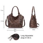 CLUCI Purses for Women Vegan Leather Hobo bag Large Handbag Shoulder Bag with Adjustable Strap Dark Coffee