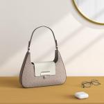 Calvin Klein Becky Demi Shoulder Bag, Almond/Taupe/White, One Size
