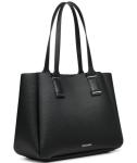 Calvin Klein Jett Organizational Tote, Black/Silver, One Size